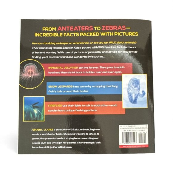 The Fascinating Animal Book For Kids 500 Wild Facts Ginjer L. Clarke Childrens B - Picture 2 of 2